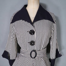 Load image into Gallery viewer, 70s LEE BENDER BUS STOP BLACK AND WHITE TAIL BACK BELTED SHIRT JACKET - S