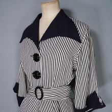 Load image into Gallery viewer, 70s LEE BENDER BUS STOP BLACK AND WHITE TAIL BACK BELTED SHIRT JACKET - S