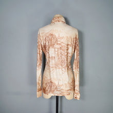 Load image into Gallery viewer, 70s CHINESE ROMANTIC SCENIC NOVELTY PRINT SILKY SHIRT - S