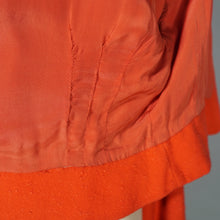 Load image into Gallery viewer, 50s 60s HERSHELLE MODEL ORANGE CROPPED SLUBBY WOOL JACKET - S
