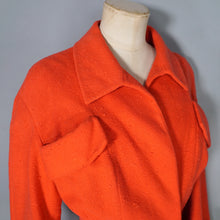 Load image into Gallery viewer, 50s 60s HERSHELLE MODEL ORANGE CROPPED SLUBBY WOOL JACKET - S