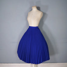 Load image into Gallery viewer, 60s BOURNE AND HOLLINGSWORTH PLEATED DEEP BLUE FULL SKIRT - 27.5&quot;
