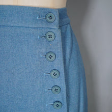 Load image into Gallery viewer, 60s ART DECO WALLIS SOFT BLUE SKIRT SUIT WITH LOTS OF BUTTONS - XS-S
