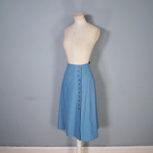 Load image into Gallery viewer, 60s ART DECO WALLIS SOFT BLUE SKIRT SUIT WITH LOTS OF BUTTONS - XS-S