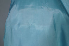 Load image into Gallery viewer, 60s DAPHNE RAVEN PASTEL BLUE COCOON COAT WITH FUR TRIM CUFFS - S-M