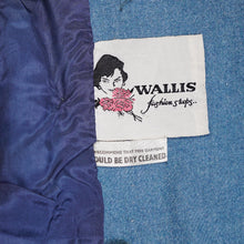 Load image into Gallery viewer, 60s ART DECO WALLIS SOFT BLUE SKIRT SUIT WITH LOTS OF BUTTONS - XS-S