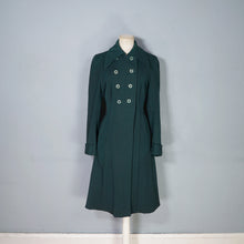 Load image into Gallery viewer, 40s GREEN WOOL DAGGER COLLAR DOUBLE BREASTED AUTUMN COAT - S