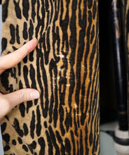 Load image into Gallery viewer, 50s 60s REBERE of MAYFAIR GREEN WOOL WITH FAUX LEOPARD OVER COAT - FREE SIZE