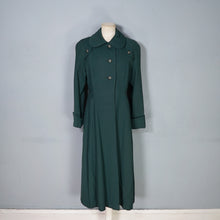 Load image into Gallery viewer, 60s does 40s DARK GREEN WOOL DOGEAR COLLAR AUTUMN COAT - S
