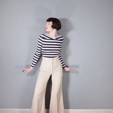 Load image into Gallery viewer, 70s HIGH WAIST STONE / CREAM-BEIGE COLOURED TROUSERS - 26-27&quot;