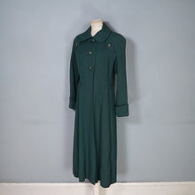Load image into Gallery viewer, 60s does 40s DARK GREEN WOOL DOGEAR COLLAR AUTUMN COAT - S