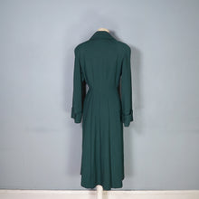 Load image into Gallery viewer, 60s does 40s DARK GREEN WOOL DOGEAR COLLAR AUTUMN COAT - S