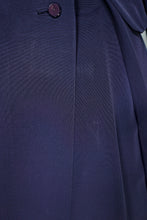 Load image into Gallery viewer, 50s VERNER VOGUE MIDNIGHT BLUE GROSGRAIN PRINCESS COAT - L
