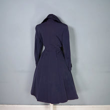 Load image into Gallery viewer, 50s VERNER VOGUE MIDNIGHT BLUE GROSGRAIN PRINCESS COAT - L