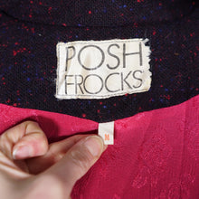 Load image into Gallery viewer, 70s does 50s VICTORIANA FLECKED TWEEDY RIDING STYLE PEPLUM JACKET - M