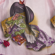 Load image into Gallery viewer, 50s PASTEL PINK JOHN WOLF NOVELTY BORDER PRINT FULL SKIRT -  25.5&quot;