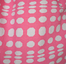 Load image into Gallery viewer, 50s 60s CANDY PINK OP ART DOT PRINT COTTON DAY DRESS - S