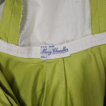 Load image into Gallery viewer, 50s CHARTREUSE / PASTEL GREEN BACKLESS FULL CIRCLE DRESS - S