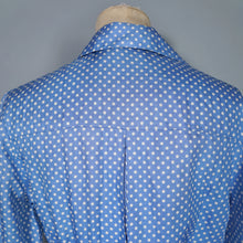 Load image into Gallery viewer, 60s JANELL OF CALIFORNIA LIGHT BLUE POLKA DOT FULL SKIRTED SHIRT DRESS - S
