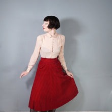 Load image into Gallery viewer, 40s 50s RED AND BLACK CHECK RUMONTE A-LINE CORDUROY SKIRT - 26-27&quot;