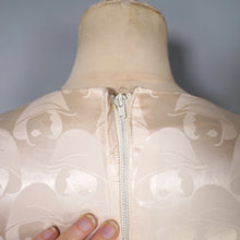 Load image into Gallery viewer, 60s / 70s VIVIEN SMITH LADY FACE DAMASK FABRIC EMPIRE MAXI DRESS - XS