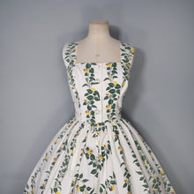 Load image into Gallery viewer, 50s YELLOW FLORAL HORROCKSES FASHIONS COTTON SUN DRESS - S