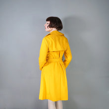 Load image into Gallery viewer, 60s BRIGHT YELLOW BELTED SPRING TRENCH COAT - S