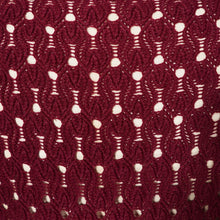 Load image into Gallery viewer, 70s DARK PLUMMY WINE COLOUREFD LACE KNIT EMPIRE MAXI DRESS - L