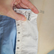 Load image into Gallery viewer, 50s / 60s ST MICHAEL PASTEL BLUE STRAPLESS CORSET / BUSTIER SUN TOP - XS