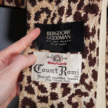 Load image into Gallery viewer, 60s BERGDORF GOODMAN / COUNT ROMI LEOPARD PRINT TRENCH COAT - S-M