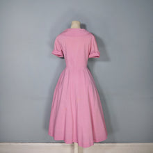 Load image into Gallery viewer, 40s DUSKY PINK TEA DRESS WITH A POLKA DOT SHAWL COLLAR - L / volup