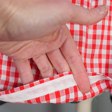 Load image into Gallery viewer, 50s 60s RED AND WHITE GINGHAM CHECK SHIRTWAIST COTTON DAY DRESS - S