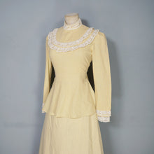 Load image into Gallery viewer, 70s MR DARREN TWO PIECE VICTORIAN PRAIRIE SKIRT AND BLOUSE DRESS SET - XS