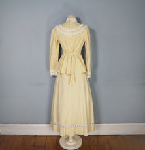 Load image into Gallery viewer, 70s MR DARREN TWO PIECE VICTORIAN PRAIRIE SKIRT AND BLOUSE DRESS SET - XS