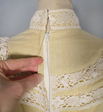 Load image into Gallery viewer, 70s MR DARREN TWO PIECE VICTORIAN PRAIRIE SKIRT AND BLOUSE DRESS SET - XS