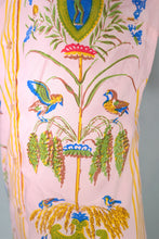 Load image into Gallery viewer, 60s PINK "SERBIN" MURIEL RYAN NOVELTY BIRD PRINT SHIFT DRESS - S