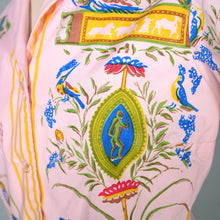 Load image into Gallery viewer, 60s PINK "SERBIN" MURIEL RYAN NOVELTY BIRD PRINT SHIFT DRESS - S