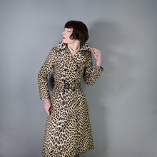 Load image into Gallery viewer, 70s 80s FRENCH LEOPARD ANIMAL PRINT BELTED TRENCH COAT - XS-S
