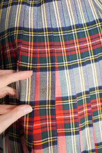 Load image into Gallery viewer, 60s &quot;THE 2 WAY SKIRT&quot; RED TARTAN REVERSIBLE PLEATED WOOL SKIRT - 25-26&quot;