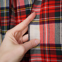 Load image into Gallery viewer, 60s &quot;THE 2 WAY SKIRT&quot; RED TARTAN REVERSIBLE PLEATED WOOL SKIRT - 25-26&quot;
