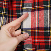 Load image into Gallery viewer, 60s &quot;THE 2 WAY SKIRT&quot; RED TARTAN REVERSIBLE PLEATED WOOL SKIRT - 25-26&quot;