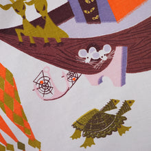 Load image into Gallery viewer, 50s 60s NOAHS ARC WHIMSICAL ANIMAL NOVELTY PRINT FULL SKIRT - 27"