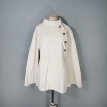 Load image into Gallery viewer, VINTAGE CREAM COLOURED HEAVY CORDUROY CAPE COAT - M