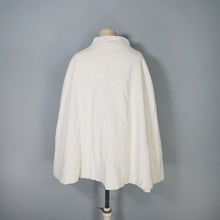 Load image into Gallery viewer, VINTAGE CREAM COLOURED HEAVY CORDUROY CAPE COAT - M