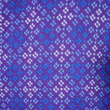 Load image into Gallery viewer, 70s PURPLE AND BLUE WELSH WOOLLENS TAPESTRY CAPE COAT WITH BELT - S-M