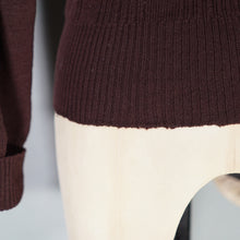 Load image into Gallery viewer, 40s 50s BROWN WOOL WEST COUNTRY KNITWEAR "FASCINESE" FINE KNIT FAIRISLE JUMPER - M