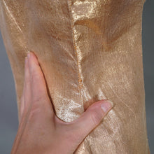 Load image into Gallery viewer, 50s METALLIC GOLD LUREX FITTED EVENING TOP / BLOUSE - S
