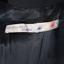 Load image into Gallery viewer, 40s RUE DE LA PAIX BLACK BEADED GOTHIC PARISIAN BELTED COAT - S