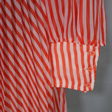 Load image into Gallery viewer, 70s RED AND WHITE CANDY CANE STRIPE PLEATED MINI SKATER SHIRT DRESS - S