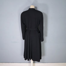 Load image into Gallery viewer, 40s RUE DE LA PAIX BLACK BEADED GOTHIC PARISIAN BELTED COAT - S